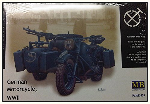 Masterbox 135 Scale German Motorcycle WWII - Plastic Model Building Set  3528