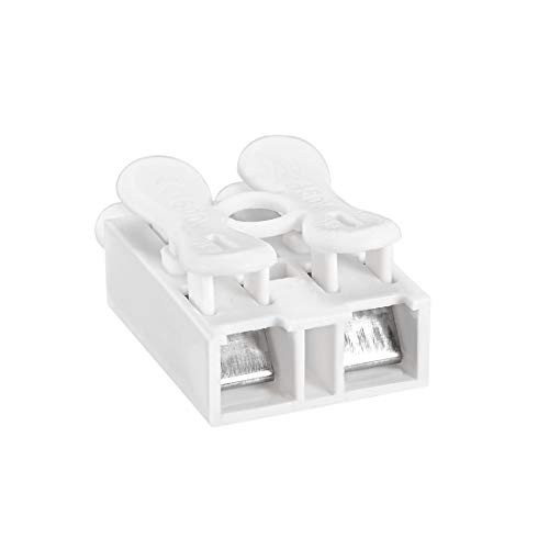 uxcell Spring Wire Connectors Quick Connector Press Type Terminal Barrier Block 2 Ways 150pcs