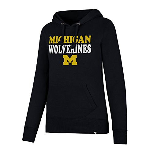 47 NCAA Michigan Wolverines Womens Headline Pullover Hoodie Medium Fall Navy