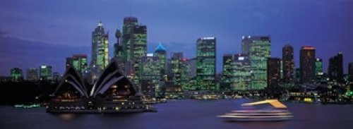 Posterazzi Buildings at the waterfront Opera House Sydney New South Wales Australia Poster Print 36 x 13