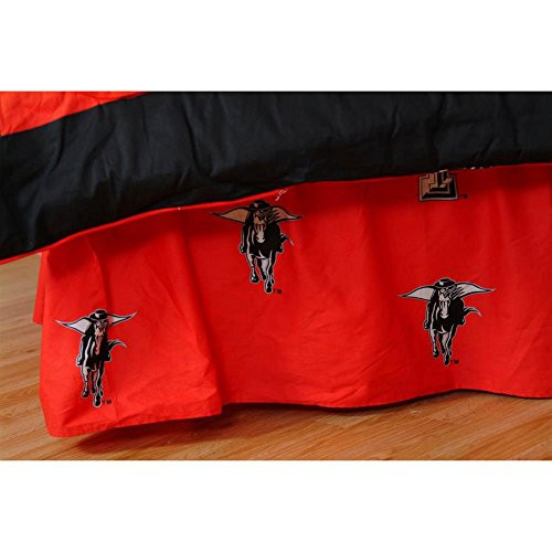 College Covers Texas Tech Red Raiders Printed Dust Ruffle - Queen