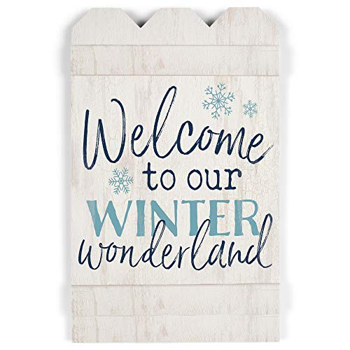 P_ Graham Dunn Welcome to Our Winter Wonderland White 17 x 10_5 Wood Christmas Embellished Sign