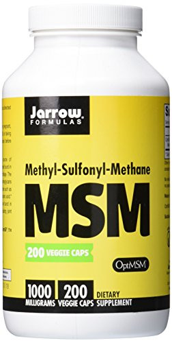 Jarrow Formulas MSM, A Bioavailable Source of Sulfur, with Antioxidant and Protein-Building Functions*, 100 mg, 200 Veggie Capsules