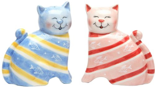 Appletree Design Cat Salt and Pepper Set, 3-1/8-Inch