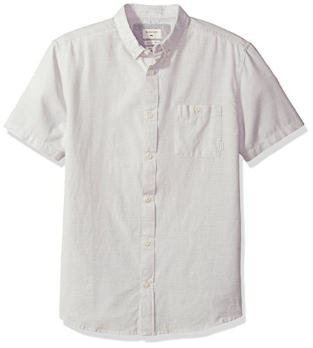 Quiksilver Mens Waterfalls Ss Button Down Shirt Sleet S