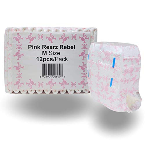 Rearz - Limited Edition - Pink Rebel - Adult Diaper 12 Pack Large