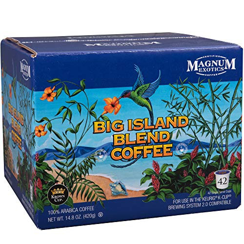 Magnum Exotics Big Island Blend Ground Coffee K-Cups 42-count Flavor-Fully Roasted From The Finest Arabica Coffee Beans