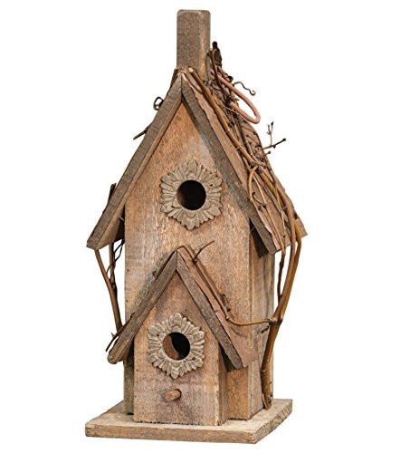 Rustic Country Birdhouse wEmbossed Tin Roof