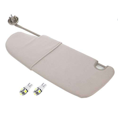 SCITOO Left Driver Side Gray Sun Visor Assembly fit for 2002 2003 2004 2005 2006 2007 2008 Dodge Ram 1500 2500 3500 Windshield Visor