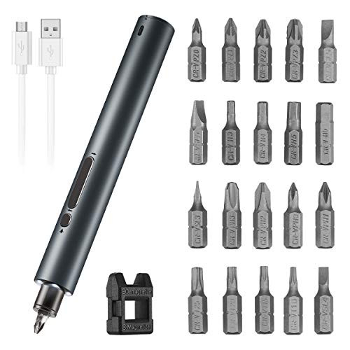 ORIA Electric Screwdriver 22 PCS Rechargeable Electric Screwdriver Powered Cordless Electric Screwdriver Set with 20 Bits14 Screwdriver Bits USB Charging Cable and Magnetizer for All electronic