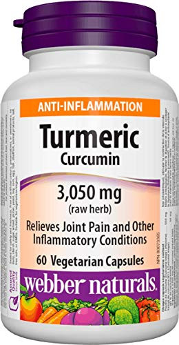 Webber Naturals Turmeric Curcumin 3050 mg 60 Vegetarian Capsules