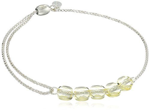 Alex and Ani Crystal Infusion Pull Sunlight Sterling Silver Chain Bracelet
