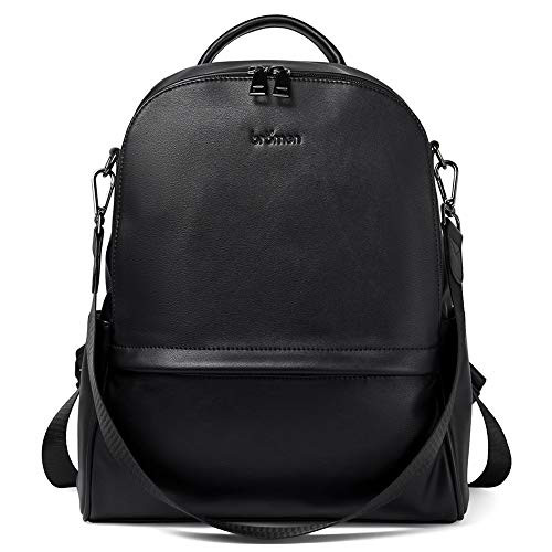 BROMEN Backpack Purse for Women Leather Anti-theft Travel Backpack Fashion College Shoulder Handbag Black BROMEN Backpack Purse for Women Leather Anti-theft Travel Backpack Fashion College Shoulder Handbag Black
