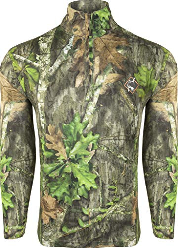 Ol Tom Mens Turkey Gear Performance Quarter-Zip Pullover Mossy Oak Obsession XL