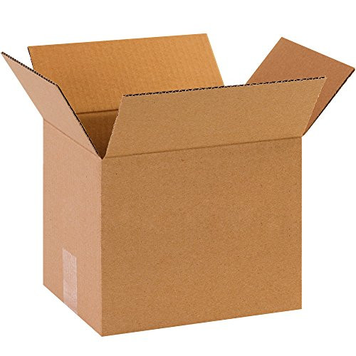 BOX USA 25 Pack of Corrugated Cardboard Boxes 10 L x 8 W x 10 H Kraft Shipping Packing and Moving
