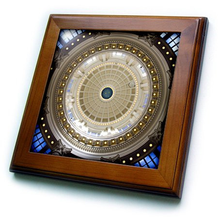 3dRose ft-90097-1 Idaho State Capitol Building in Boise Idaho - US13 DFR1208 - David R_ Frazier - Framed Tile 8 by 8-Inch