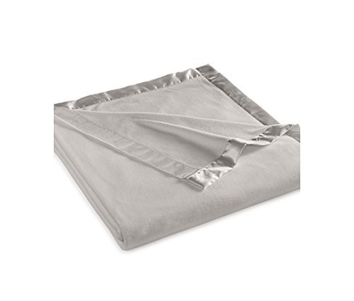 Martha Stewart Easy Care Soft Fleece Blanket Twin Gray