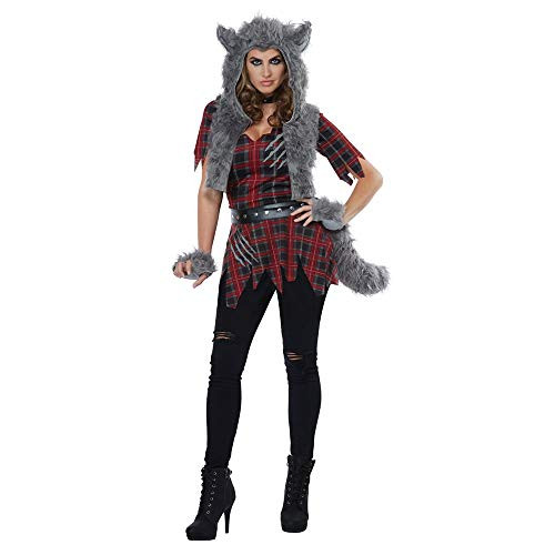 California Costumes Womens She-Wolf - Adult Costume Adult Costume -RedGray Medium