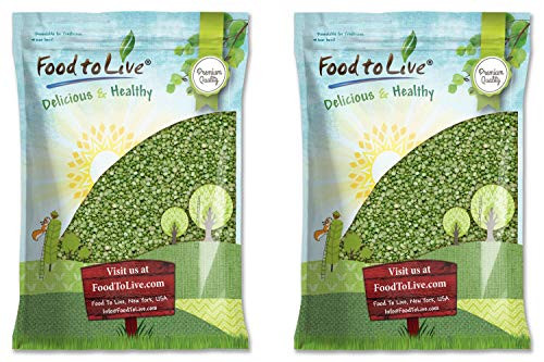Green Split Peas 18 Pounds - Kosher Raw Dried Great for Pea Soup Rich in Protein and Fiber Bulk