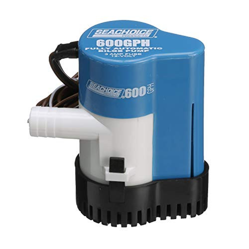SEACHOICE PROD Submersible 600 GPH 12V 2 Amp Automatic Bilge Pump White 50-19341 One Size