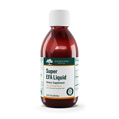 Genestra Brands - Super EFA Liquid - Supports Cardiovascular Brain Eyes and Nerves - 6_8 fl_ oz_ - Natural Orange Flavor