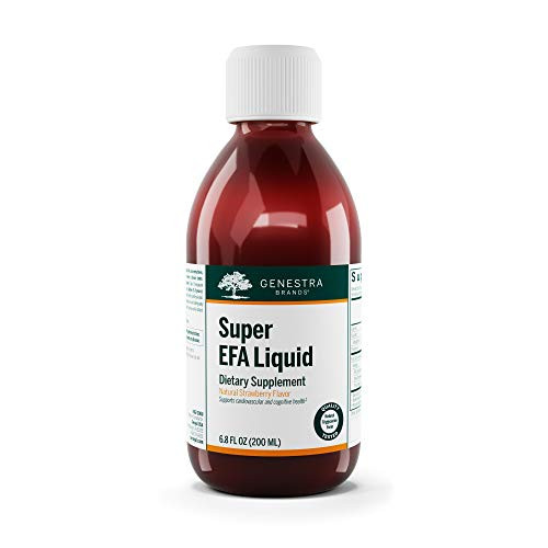 Genestra Brands - Super EFA Liquid - EFA Supplement to Support Cardiovascular Brain Eyes and Nerves - 6_8 fl_ oz_ - Natural Strawberry Flavor