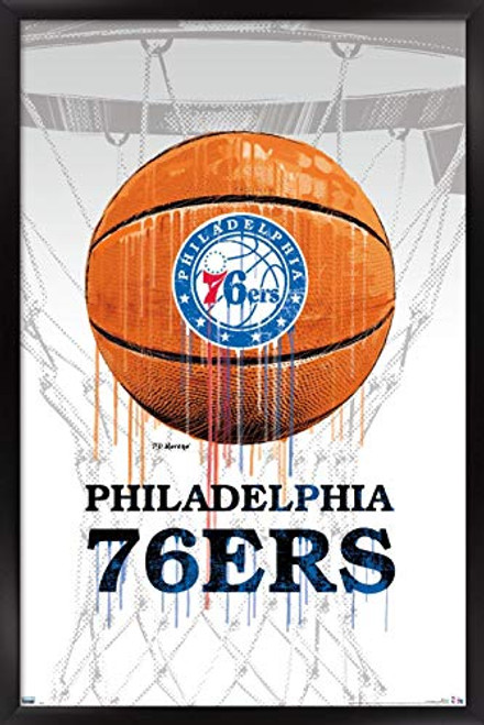 Trends International NBA Philadelphia 76ers - Drip Ball 20 Wall Poster 14_725 x 22_375 Black Framed Version Trends International NBA Philadelphia 76ers - Drip Ball 20 Wall Poster 14_725 x 22_375 Black Framed Version