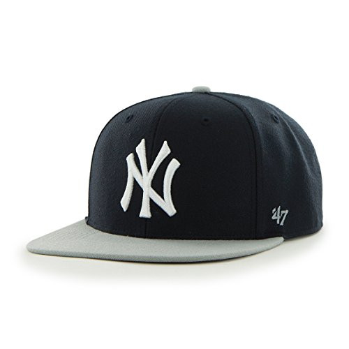 47 MLB New York Yankees Sure Shot Two Tone Captain Adjustable Snapback Hat Navy One SizeNavy