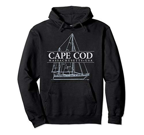 Cape Cod Massachusetts sailboat design hoodie