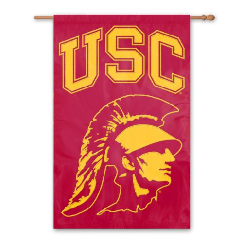 Party Animal Sports Fan NCAA Team USC Trojans Applique Banner Flag Trojan Head Design Party Animal Sports Fan NCAA Team USC Trojans Applique Banner Flag Trojan Head Design