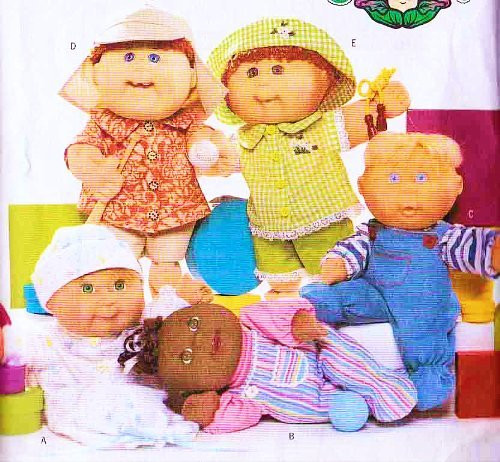 Butterick 3932 Cabbage Patch Baby Doll Clothes for 12   16 Sculptured Dolls