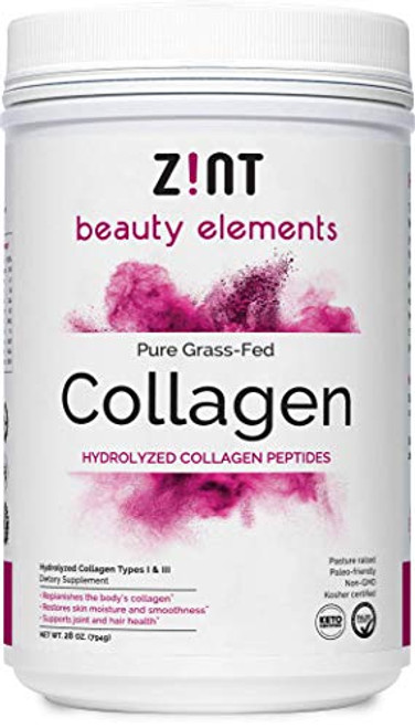 Zint Collagen Peptides Powder 28 oz Paleo-Friendly Keto-Certified Grass-Fed Hydrolyzed Collagen Protein Supplement - Unflavored Non GMO Zint Collagen Peptides Powder 28 oz Paleo-Friendly Keto-Certified Grass-Fed Hydrolyzed Collagen Protein Supplement - Unflavored Non GMO