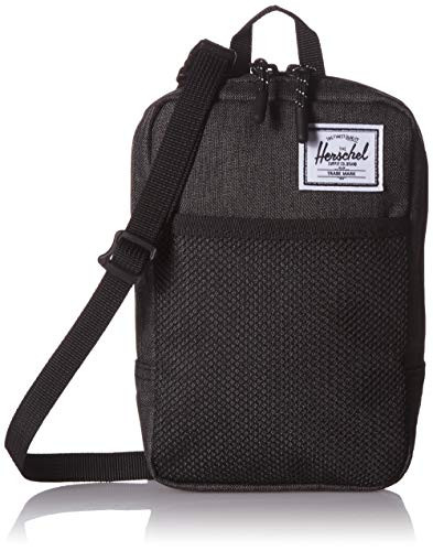 Herschel Sinclair Cross Body Bag Black Crosshatch Large