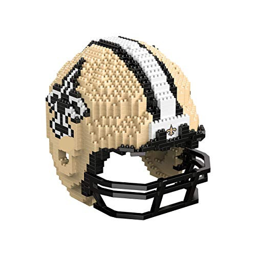 FOCO New Orleans Saints NFL 3D BRXLZ Puzzle Replica Helmet Set one Size FOCO New Orleans Saints NFL 3D BRXLZ Puzzle Replica Helmet Set one Size