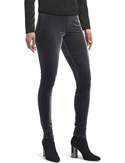 HUE Womens Velvet Leggings Assorted Cobblestone Extra Small