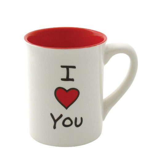 Our Name is Mud "I Heart You" Stoneware Mug, 16 oz.