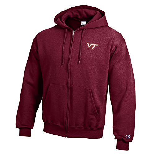 Champion NCAA Virginia Tech Hokies Eco Powerblend Full Zip 2X-Large Maroon Champion NCAA Virginia Tech Hokies Eco Powerblend Full Zip 2X-Large Maroon