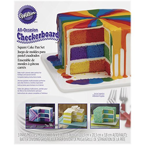 Wilton Checkerboard Cake Pan, 4 Piece Set