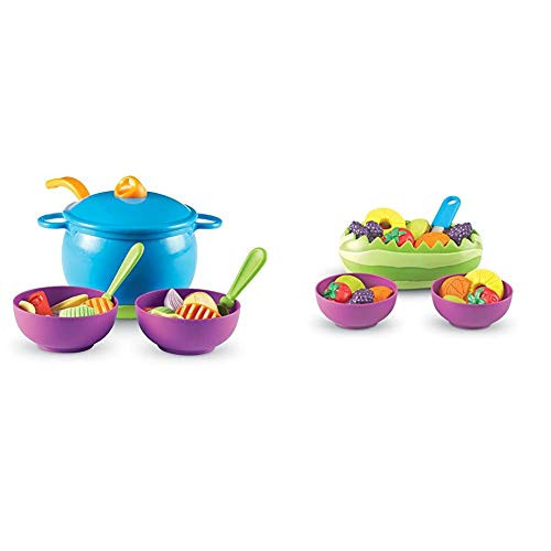 Learning Resources New Sprouts Soups On 23 PiecesMulticolor5   New Sprouts Fresh Fruit Salad Set Pretend Play Food 18 Piece Set Ages 18 mosMulti-Color5