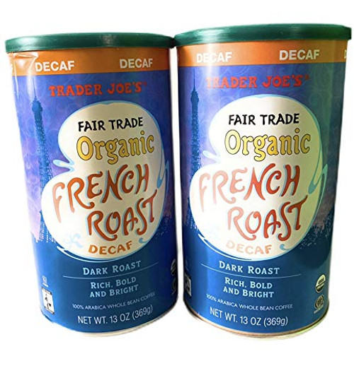2 Packs Trader Joes Fair Trade Organic French Roast Decaf 2 Packs Trader Joes Fair Trade Organic French Roast Decaf