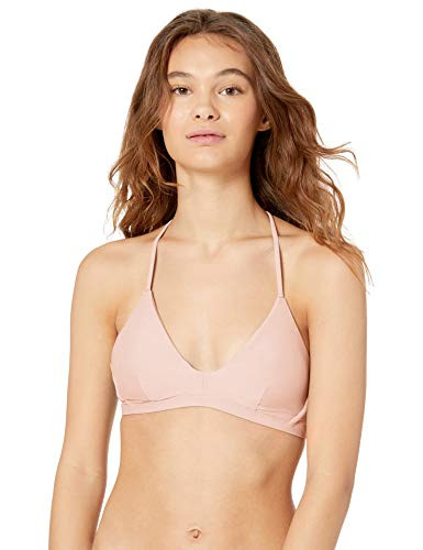 Hurley Womens Apparel Quick Dry Compression Solid Adjustable Bikini Top Echo Pink XS