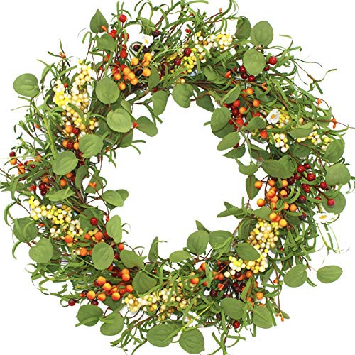 Delicaft 18 inch Artificial Spring Wreath Door Wreath Summer Wreath Berry Wreath Home Decorations Berry Wreath Delicaft 18 inch Artificial Spring Wreath Door Wreath Summer Wreath Berry Wreath Home Decorations Berry Wreath
