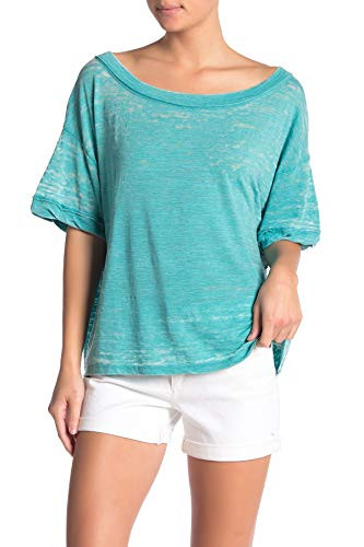 Free People Viola Tee Ocean Blue LG Womens 12-14