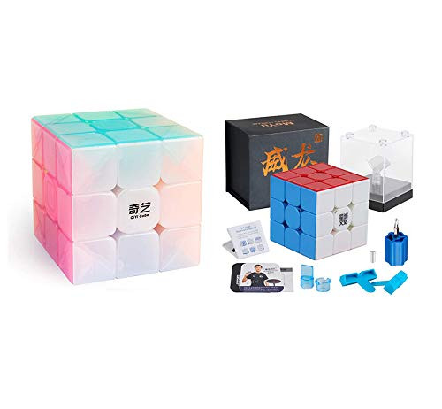 D-FantiX Qiyi Warrior 3x3 Jelly Speed Cube  Moyu Weilong GTS3 M Stickerless Speed Cube