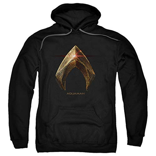 Justice League Movie Aquaman Logo DC Comics Pull-Over Hoodie Sweatshirt   Stickers Large