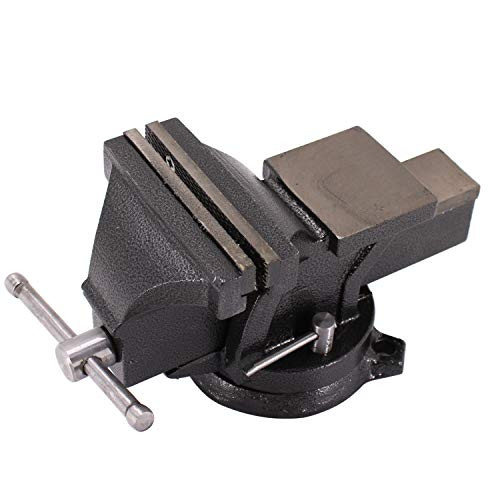 BONATE 5 Heavy Duty Bench Vise Anvil Forged 360 Swivel Locking Base Desktop Clamp