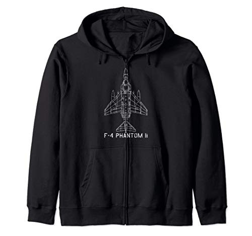 F-4 Phantom II Jet Fighter Bomber Classic USA Warplane Gift Zip Hoodie