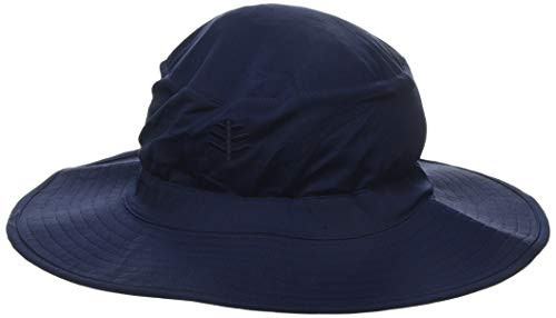 Coolibar UPF 50 Mens Nate Chlorine Resistant Bucket Hat - Sun Protective XX-Large- Navy