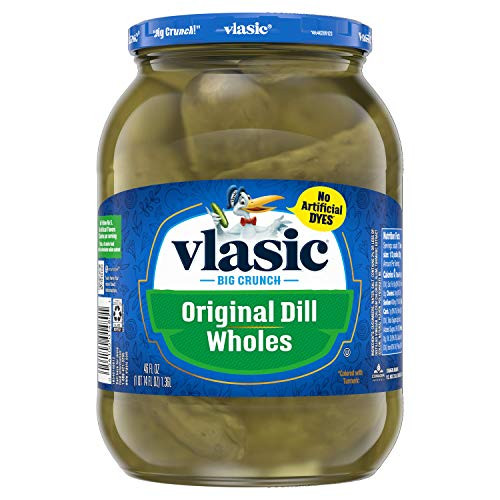 Vlasic Original Dill Whole Pickles Keto Friendly 6 - 46 FL OZ Jars Vlasic Original Dill Whole Pickles Keto Friendly 6 - 46 FL OZ Jars