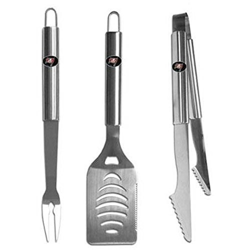 NFL Siskiyou Sports Fan Shop Tampa Bay Buccaneers Stainless Steel BBQ Set 3 piece Brushed Metal
